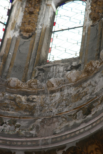 Detalle del mal estado de los temples y morteros. 